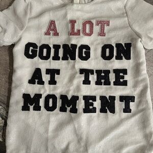 Taylor Swift A Lot Going On At The Moment Lola Sequin Tee Girls size 12